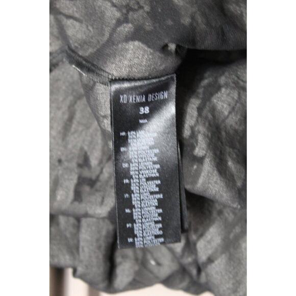 XD Xenia Design Sz 38 L 8 Black Gray Linen Blend Lagenlook Dress - Picture 3 of 10